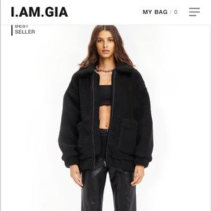 i am gia black pixie coat